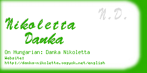 nikoletta danka business card